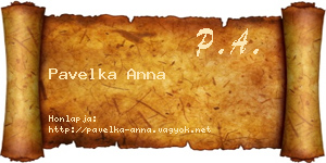 Pavelka Anna névjegykártya