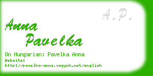 anna pavelka business card